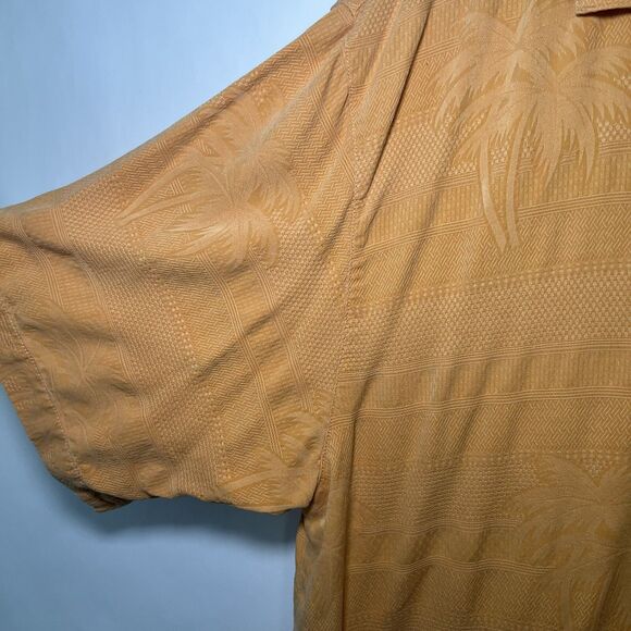 Tommy Bahama Short Sleeve Button Up Silk Hawaiian Shirt Mens Size Large Orange - Picture 6 of 10